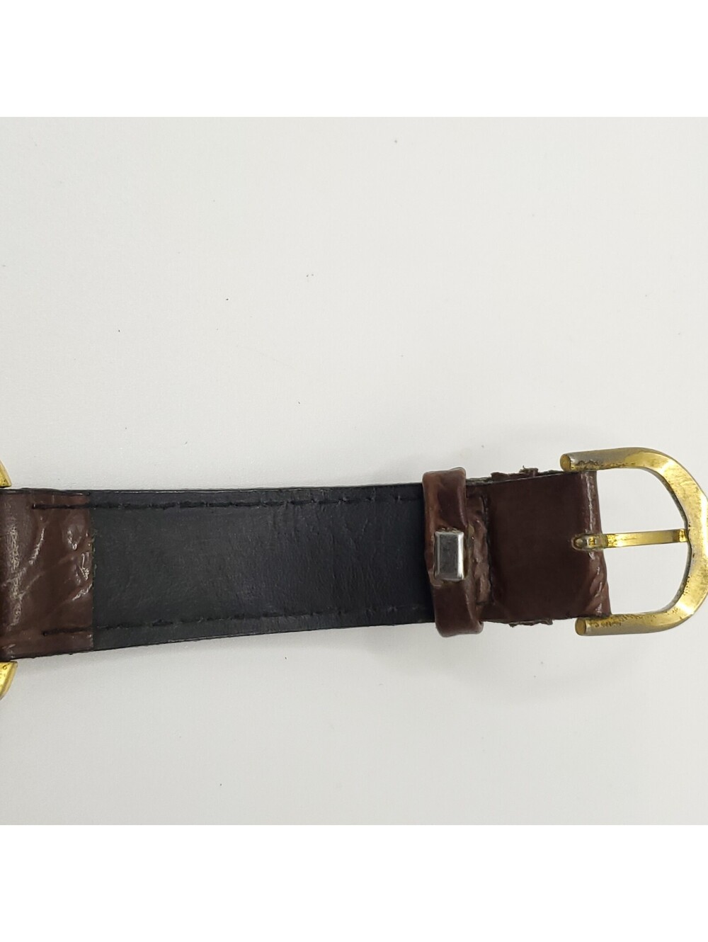 Homer Quartz Three Tone Bezel Watch New Battery 33mm Brown Leather Band - Picture 14 of 16